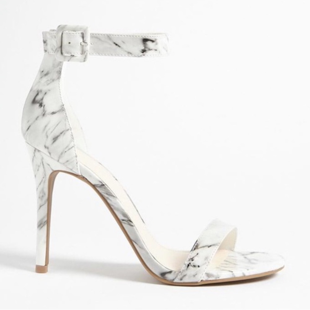 White marble heels